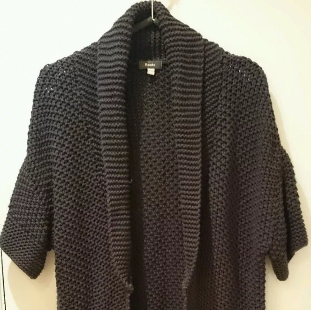 Roots Canada Gray Open Cardigan Size XL
